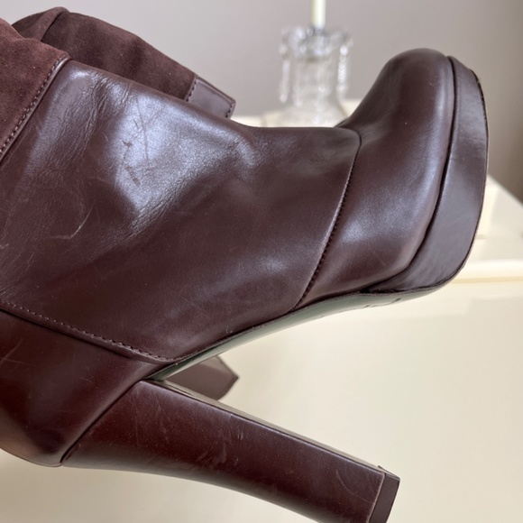 Nicole Brundage brown Italian designer boots - Picture 3 of 4